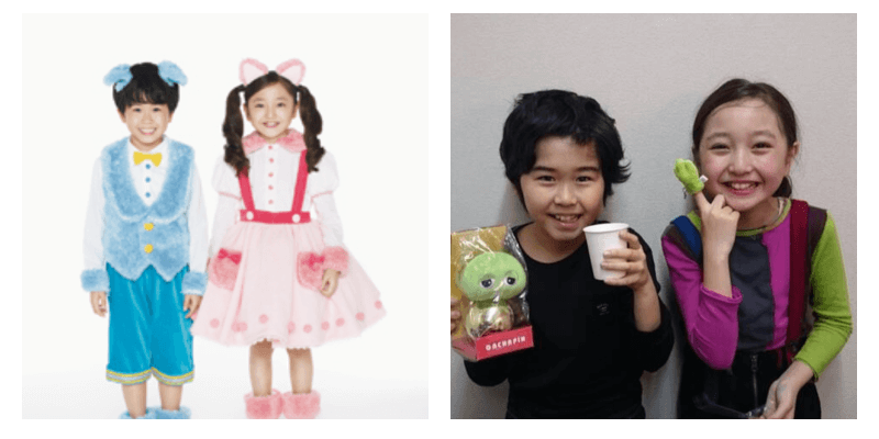 子供向け番組「beポンキッキーズ」で鈴木福さんと共演する谷花音さん