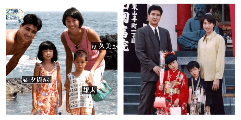 渡邊雄太選手の家族写真