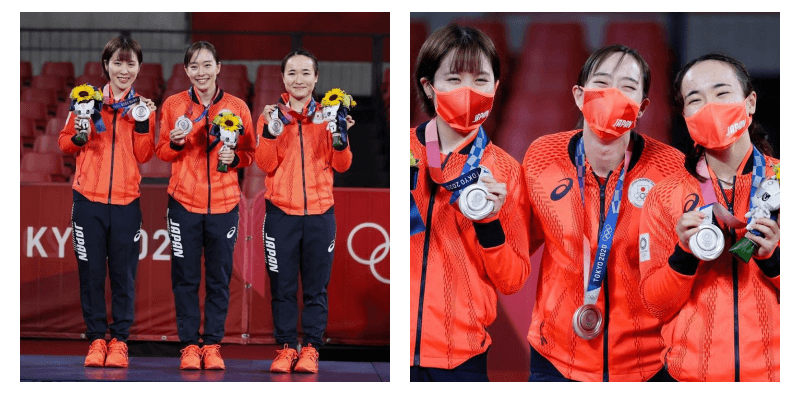 東京オリンピックで団体銀メダルを獲得した石川佳純さん
