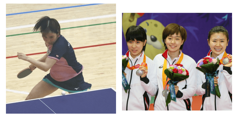 2014年アジア大会で銀メダルを獲得した平野美宇選手